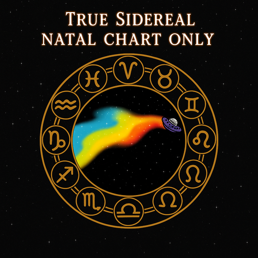 True Sidereal/Constellational Astrology Natal Chart (chart only)